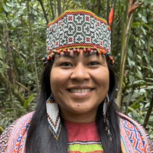 Shipibo maestro Tessy leading an Ayahuasca ceremony with wisdom and grace